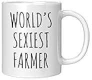 Funny Farmer Mug – World’s Sexiest Farmer – 11oz White Ceramic Coffee Cup – Gift for Farmers, Ranchers, or Country Guys