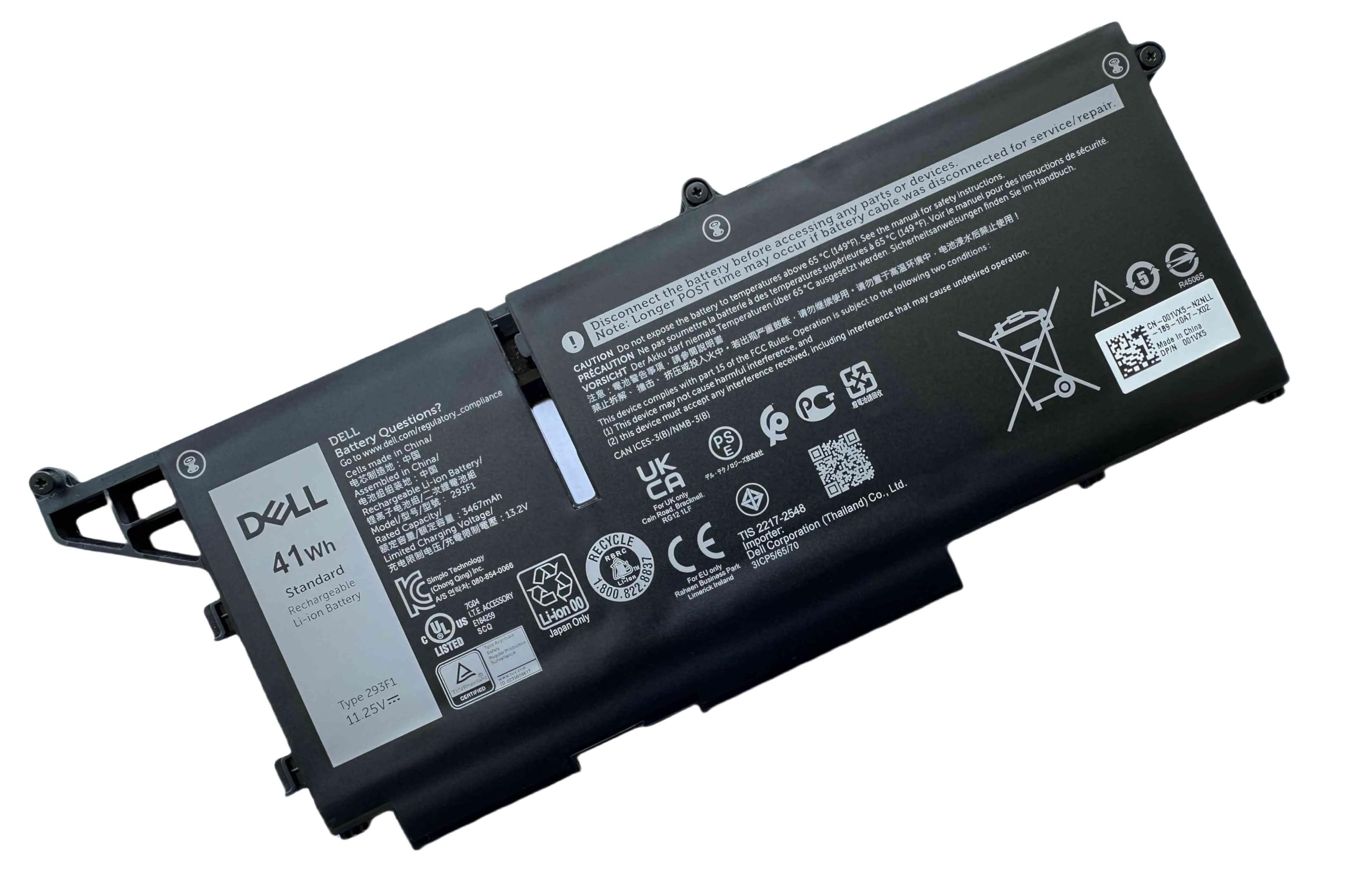 Amazon.com: DELL 293F1 11.25V 41Wh 3-Cell Battery For Dell