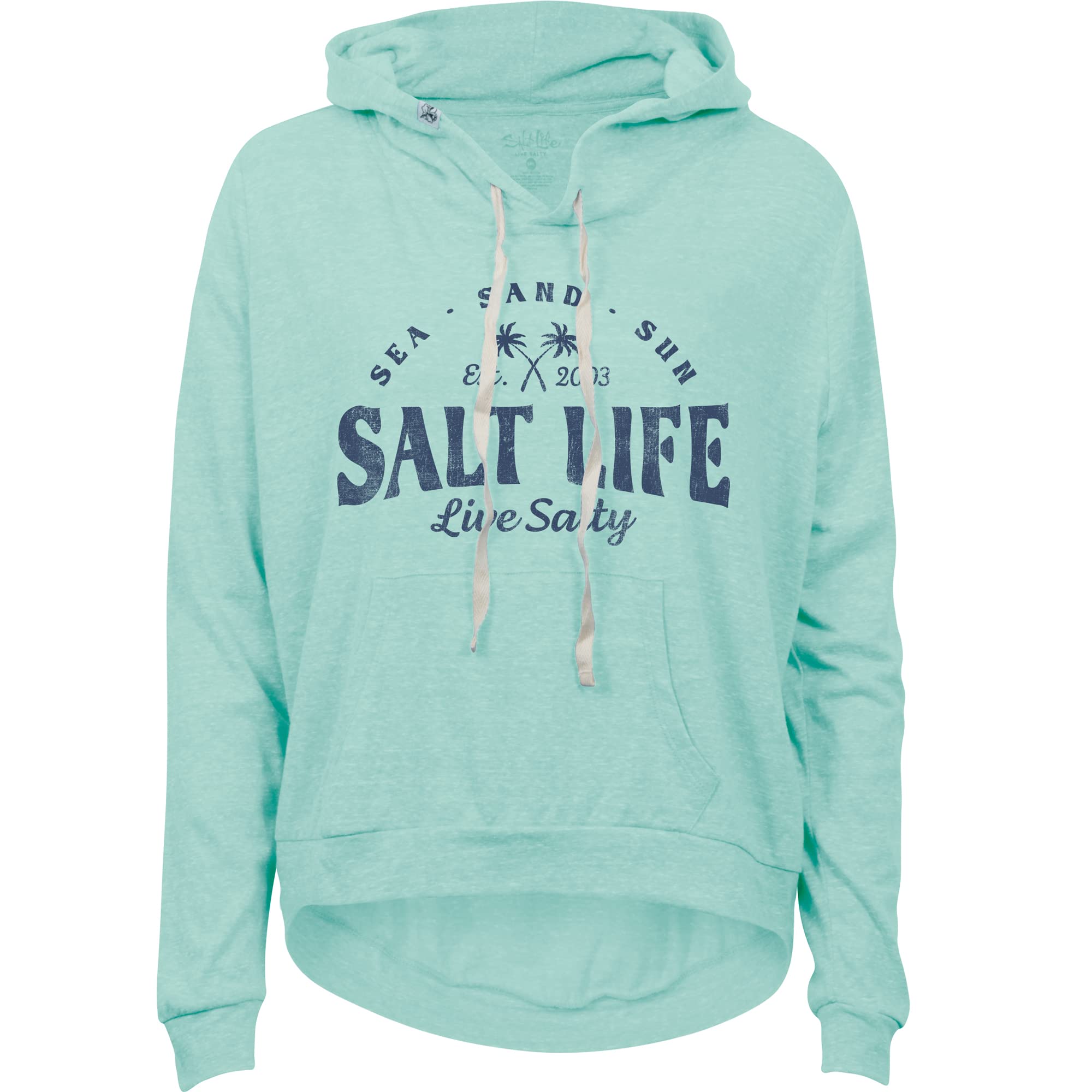 SALT LIFE womens Sea N Sun Long Sleeve, Classic Fit Hoodie Hooded Sweatshirt