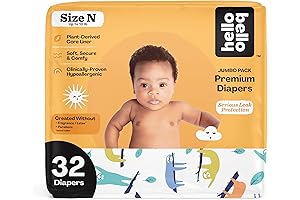 Hello Bello Premium Baby Diapers Size Newborn: Ultra-Absorbent, Hypoallergenic, Sustainable Diapers for Sensitive Skin