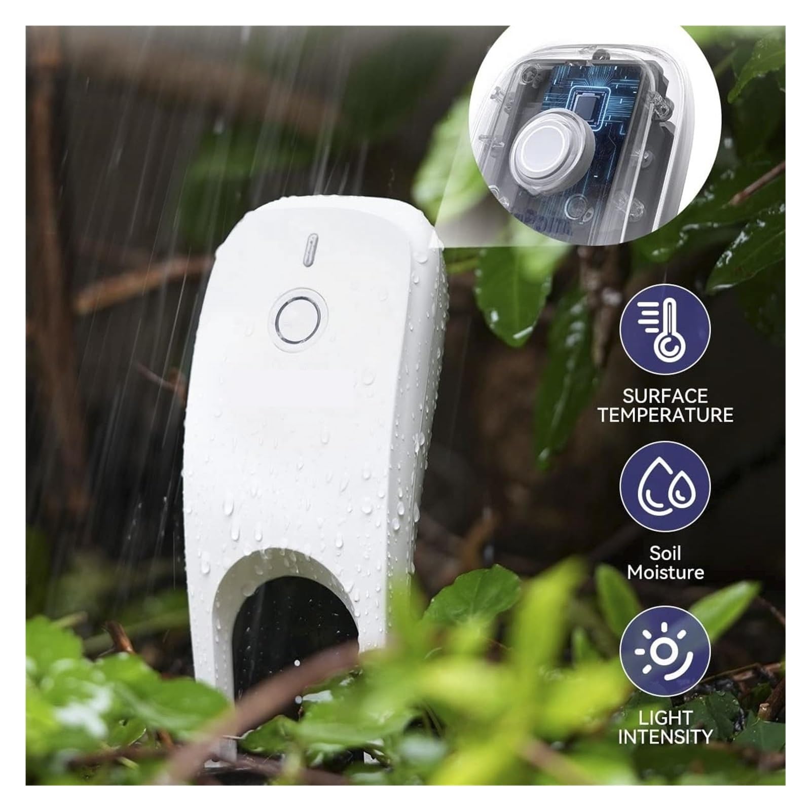 Humidimètre De Sol sans Fil, Testeur De Température Et D'humidité, Moniteur De Plantes, Détecteur Étanche IPX5 for La Plantation De Jardin