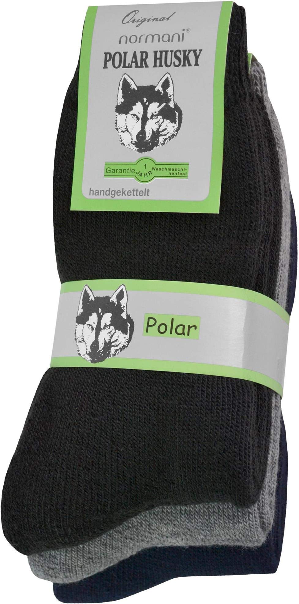 Polar Husky 3 Paar Sehr warme Socken mit Vollplüsch und Schafwolle/Nie wieder kalte Füße!