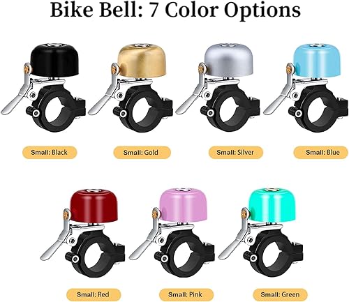 Miniatura 6 de Greallthy Bike Bell Classic Brass Bicycle Bell,Bike Bells for Adults Kids,Loud Sound Bells Fit for 0.87-1.25in/22.2-31.8mm Bicycle Handlebars,Road