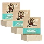 Dr. Squatch Natural Bar Soap for Men - Cold Process Soap with No Harsh Chemicals - Coconut Castaway (5 oz, 3-Pack)
