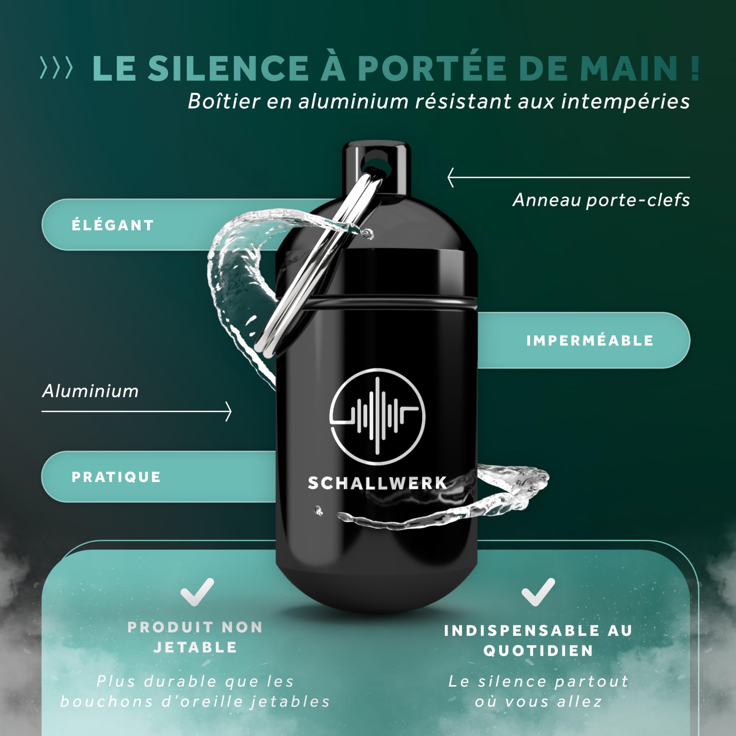 SCHALLWERK Music+ Bouchons D'Oreilles Discrets - Protection Auditive Transparente Pour Musique, Festivals Et Travail