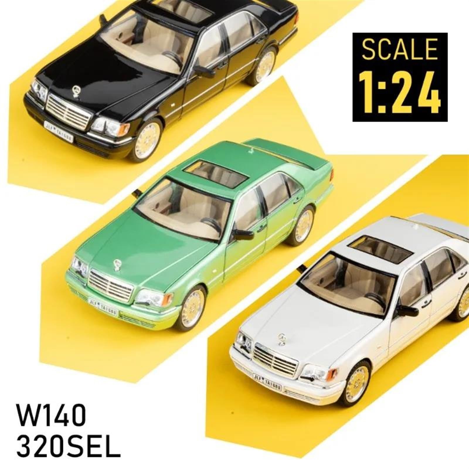 Amazon | ダイキャストカー 1/24 ベンツ W140 320SEL ヴィンテージカー