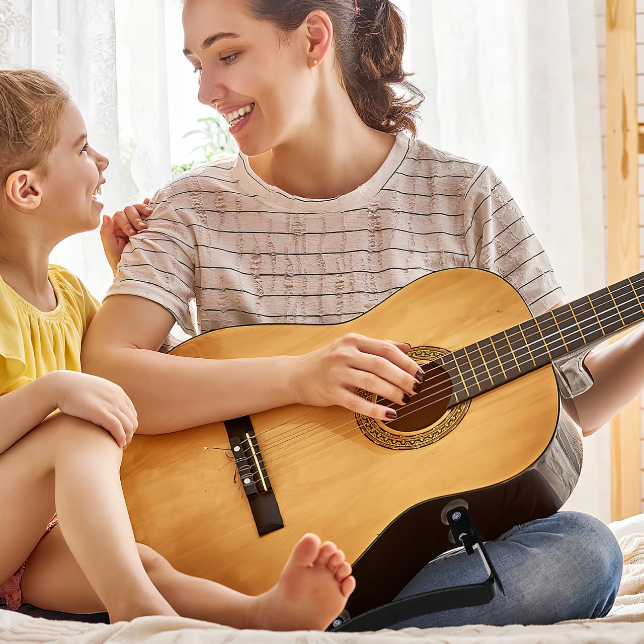 Soporte Ajustable Para Guitarra CláSica Con Ventosas Soporte De Muslo ErgonóMico Ligero PortáTil Para Estudios Y Escenarios