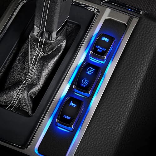 Miniatura 9 de Nilight Faros delanteros de haz alto y bajo, interruptor basculante, interruptor de encendido y apagado DPDT de 7 pines, 12 V, 24 V, altobajo,