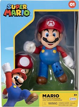 Nintendo Super Mario Figure in Mario Collection Box, 10 cm