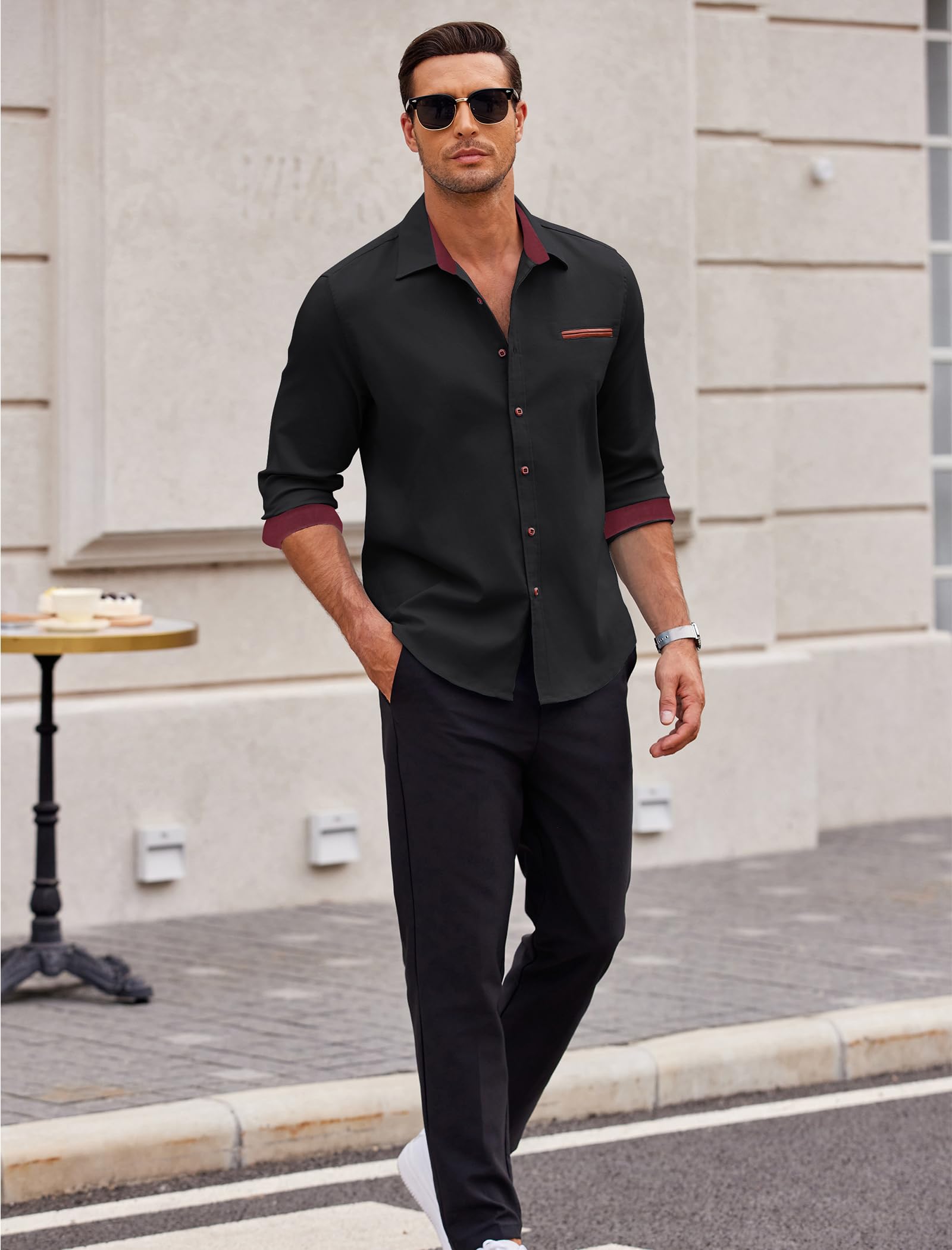 Coofandy Sy-pcv2-h7rc Casual Uomo (Pacco da 1)