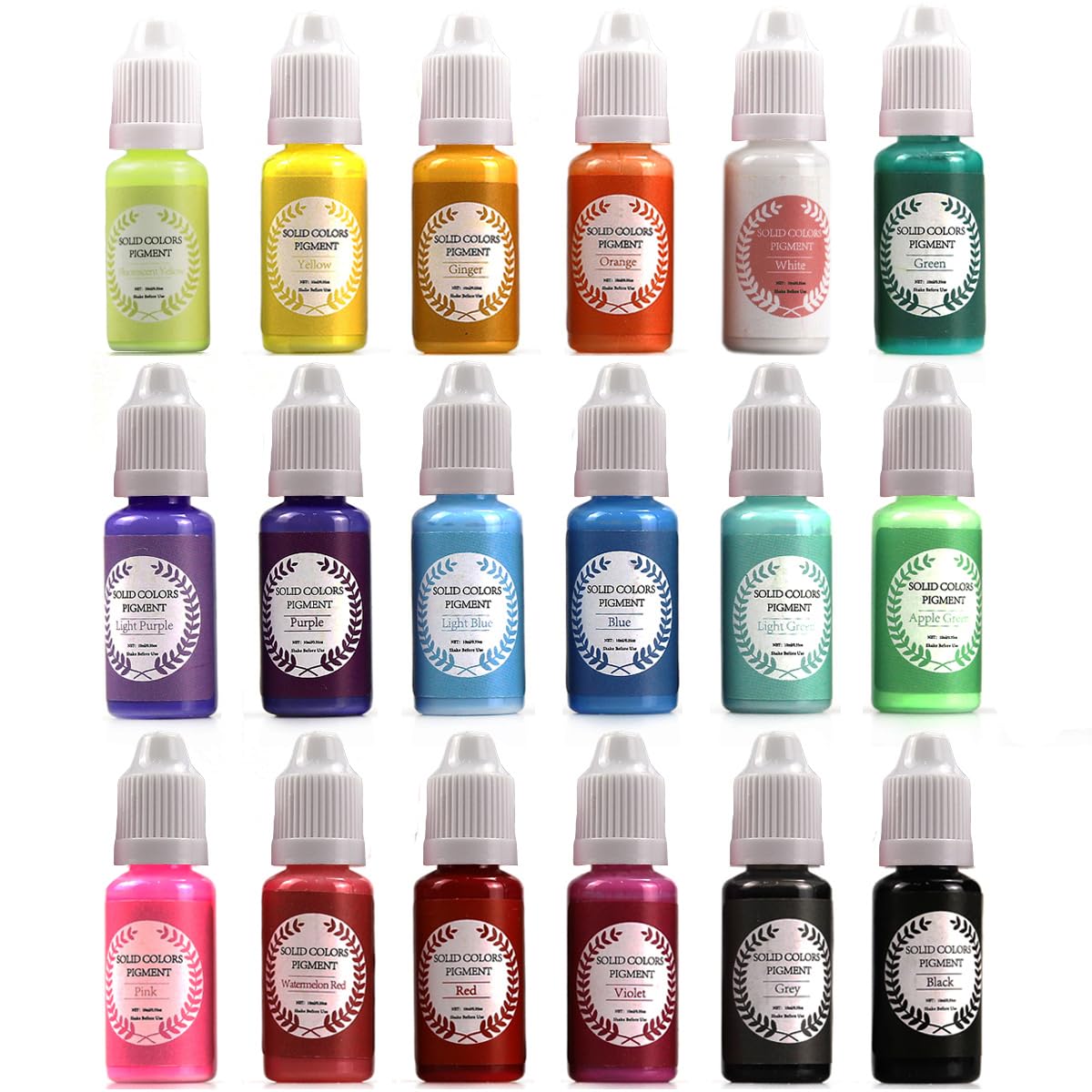 18 Colors Epoxy Resin Pigment Opaque Liquid Epoxy Resin Color Dye Resin Colorant,Solid Color