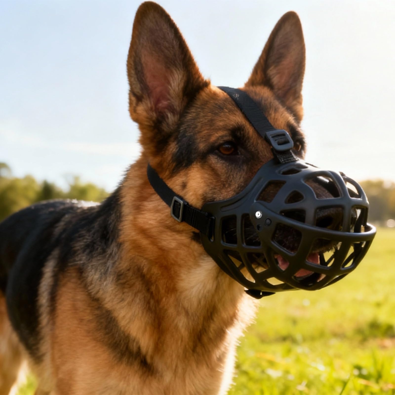 Muselière XXL pour Chien, Panier à Sangles réglables, Conception renforcée Anti-Fuite, Permet de haleter et de Boire, pour Grands Chiens comme Les Golden Retrievers