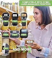 Vista 2 de 3-Pack Label Maker Tape Compatible with DYMO D1 Label Tape 45013 S0720530 Replace for D1 A45013 Refills, Black on White, 1/2 In x 23Ft, for Dymo