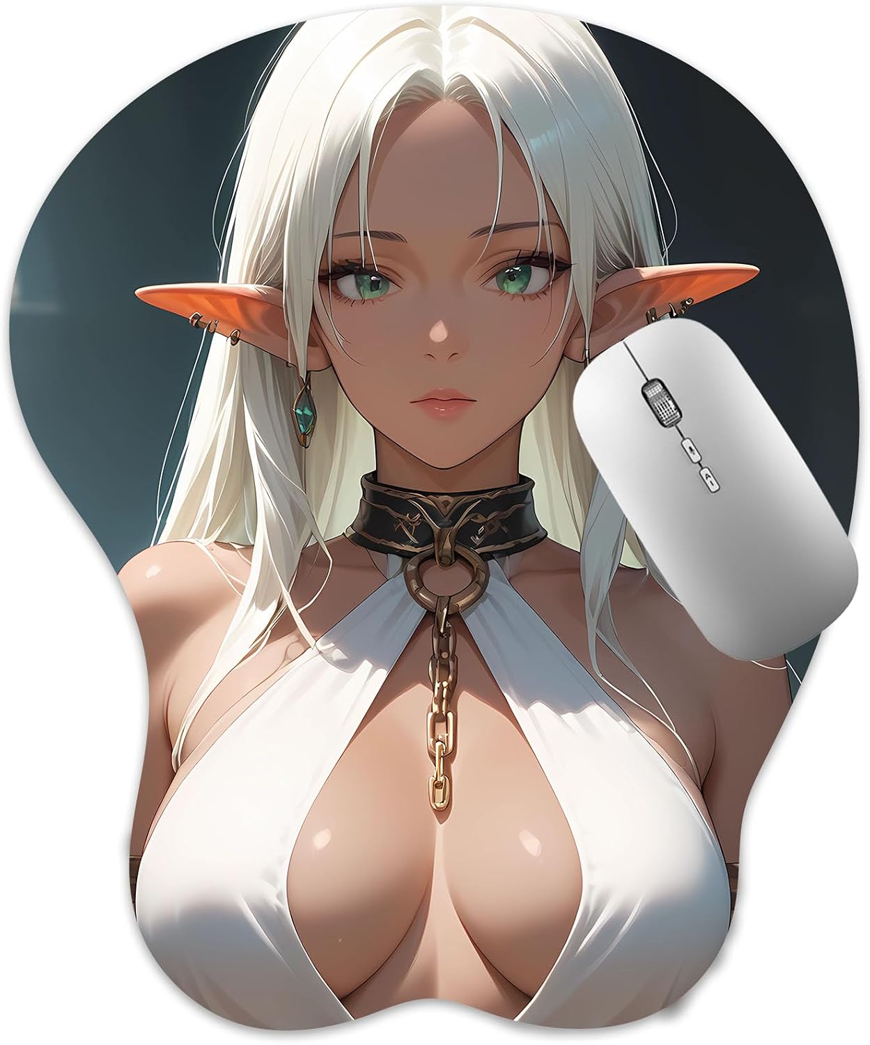 3D Mouse Pad, Oppai Mousepad with Soft Gel Wrist Rest Anime Manga Gaming Boob pad Anti-Slip Mouse Mat (Xera)