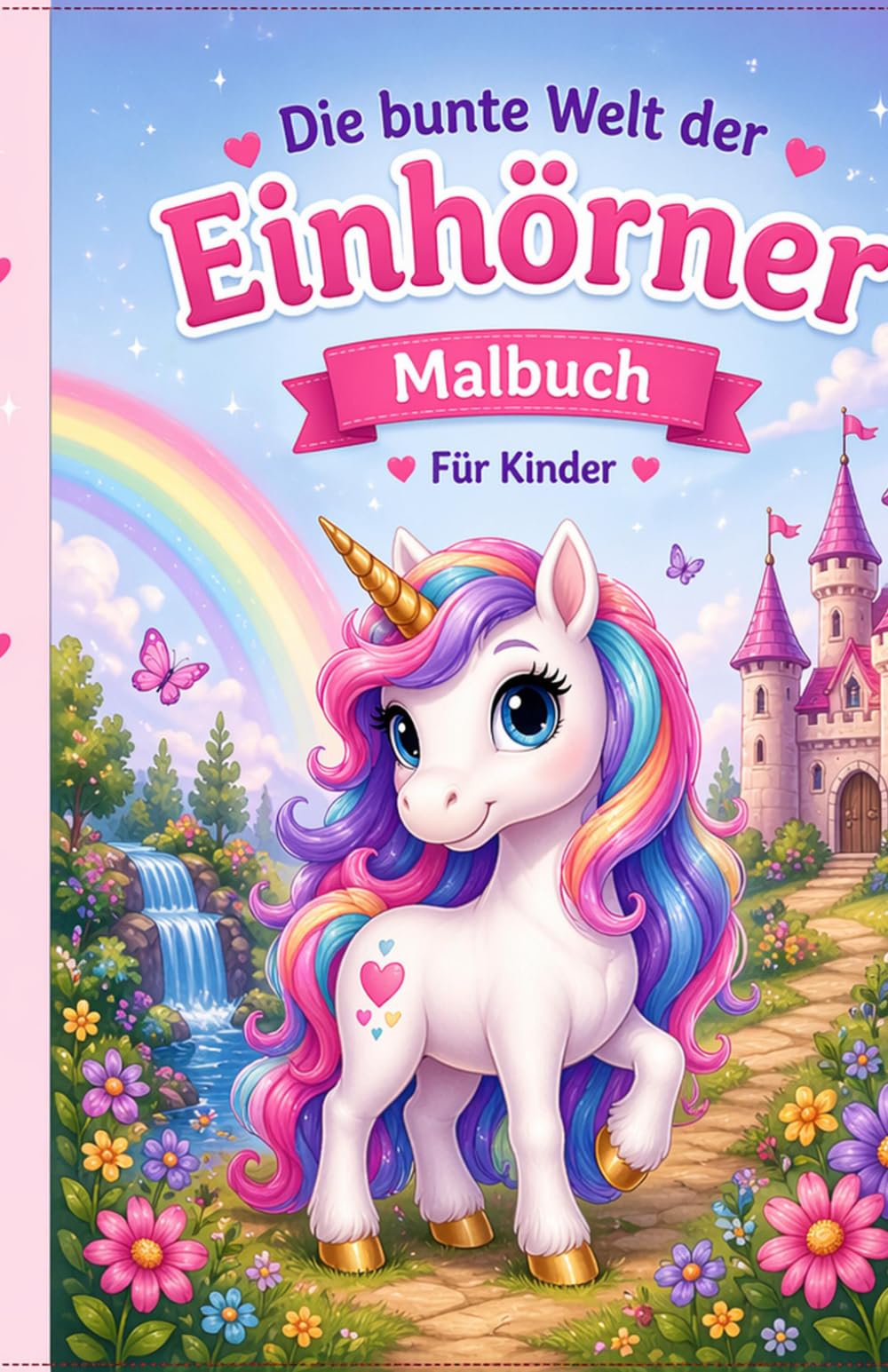 Die bunte Welt der Einhörner: Malbuch