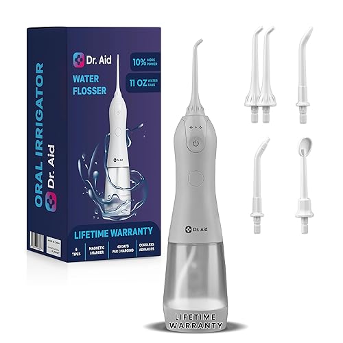 Dr. Aid Dental Water Flosser – Portable Oral Irrigator –