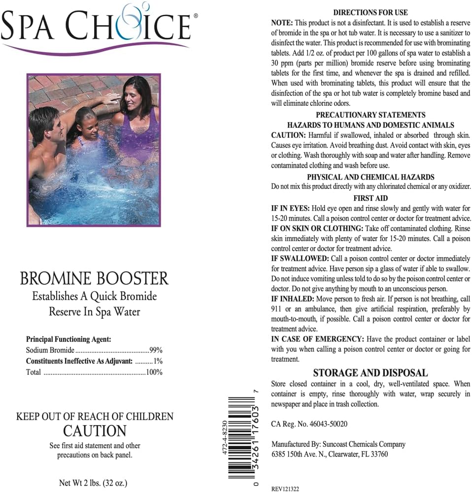 SpaChoice 2-Pounds 4-Pack Premium Bromine Booster, Sodium Bromide for Hot Tub, Made in USA - Image 4