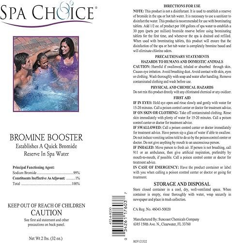 Miniatura 4 de SpaChoice Paquete de 2 libras de refuerzo de bromo premium, bromuro de sodio para jacuzzi, fabricado en Estados Unidos