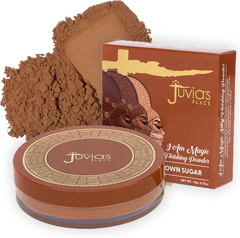 Juvia's Place I Am Magic Silky Finishing Powder, Brown Sugar - Face Powder | Lightweight loose makeup for under eye & face with a matte finish for everyday looks, talc & paraben free, smooth application