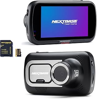 Nextbase 522GW Dash Cam and 32GB Micro SD Memory Card Bundle - 1440p HD Recording in Car Camera - Wi-fi GPS Bluetooth Alexa Enabled - Parking Mode - Night Vision - Polarized Filter (Renewed)