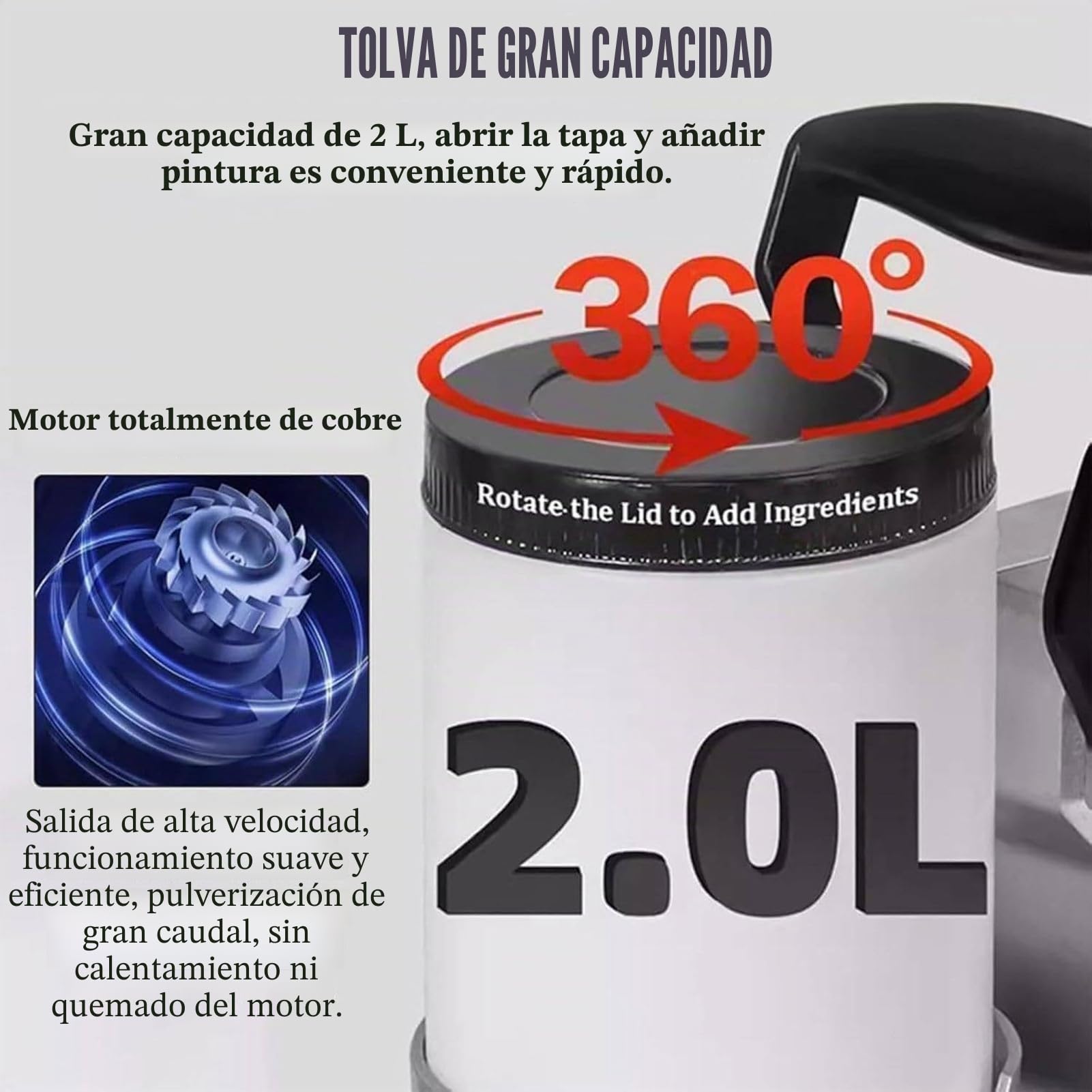 1600 W Pulverizador De EmulsióN De Pintura Sin Aire, Pistola De Pintura Airless PortáTil con Manguera De 5 M, para Muebles, Techos Y Paredes Interiores, Y Aplicaciones De Pintura Interior Y Exterior