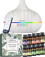 Vista 1 de Ultimate Aromatherapy Diffuser & Essential Oil Set, Essential Oil Diffusers for Home with Top 10 Essential Oils, 550ml Air Diffuser for Large Room