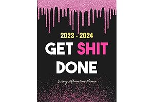 Get Shit Done Sweary Affirmations Planner 2023-2024: 2-Year Monthly Organizer Large with Funny Quotes