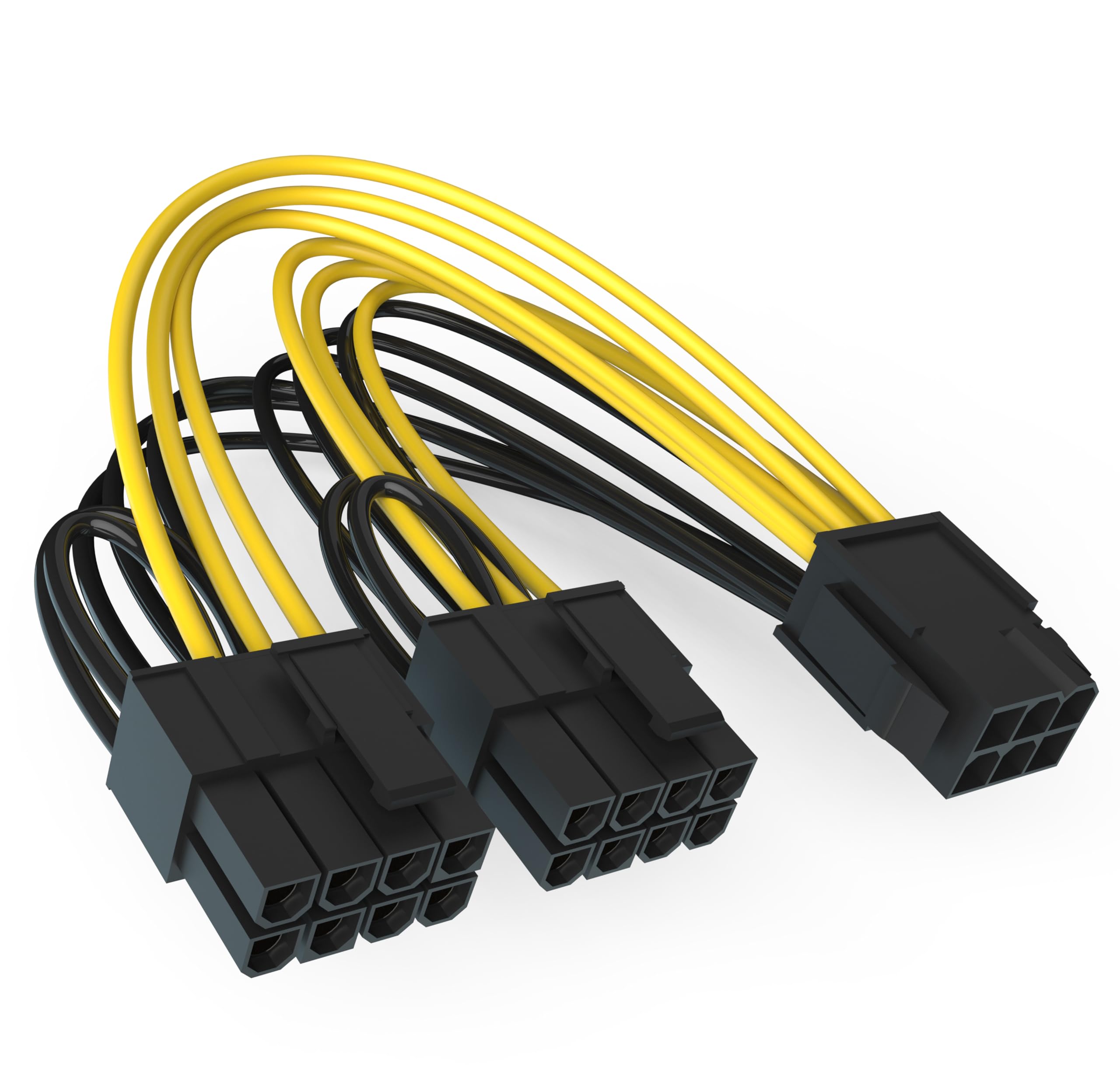 6 Pin to Dual 8 Pin PCIe Cable, GPU VGA PCIe 8 Pin Female to 2×(6+2) Pin Male PCI Express Power Supply Adapter Y-Splitter Cable for Graphics Video Card 9.5inch-image-39