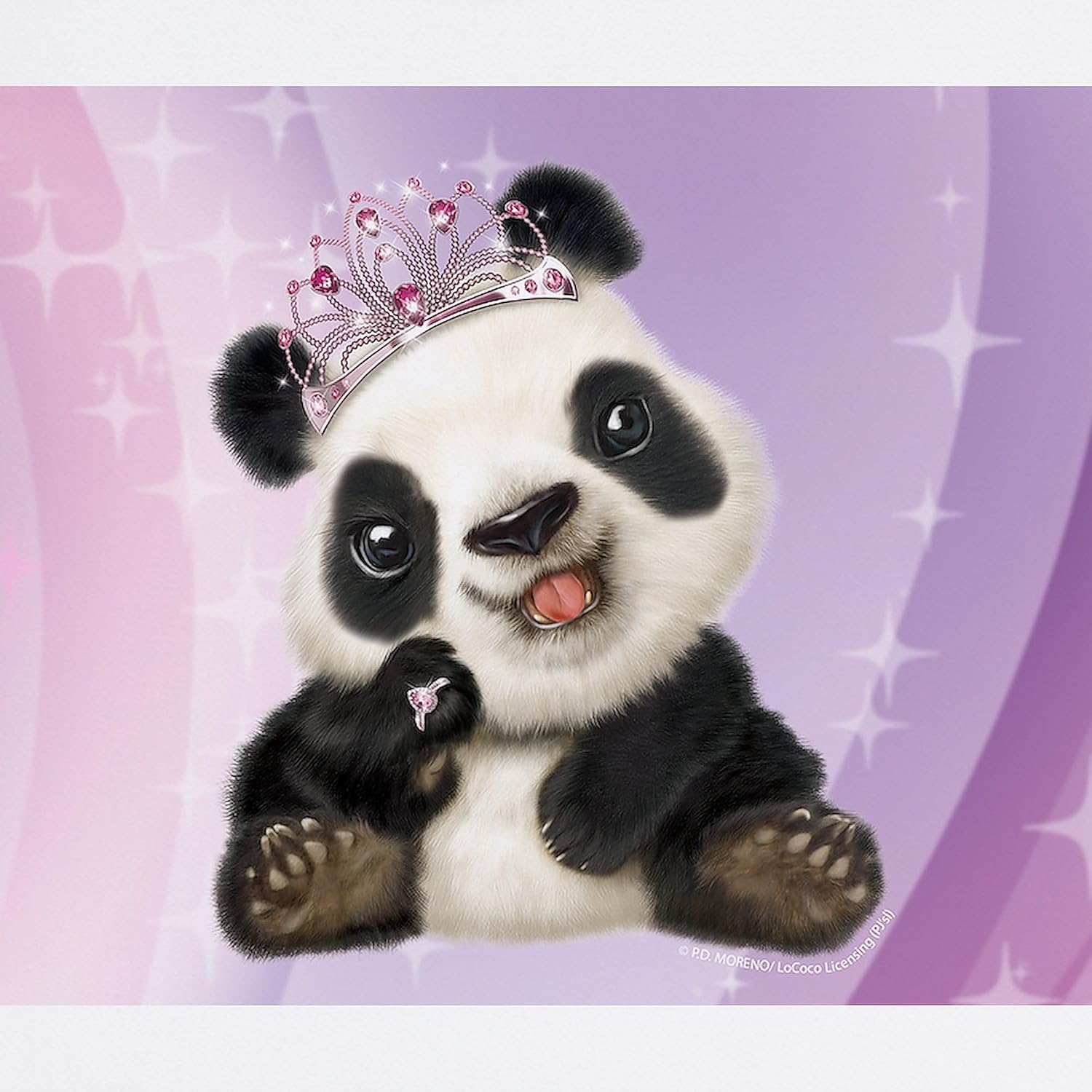 CafePress PD Moreno's Panda Wearing A Tiara Non-Slip Rubber Gaming Mousepad