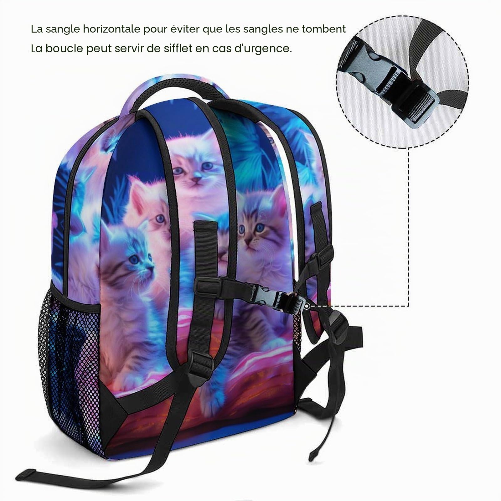 Sac A Dos chat mignon Cartable Animaux de compagnie Sac D'école Sac Ecole Sac De Livre Pour Garçons Filles One Size