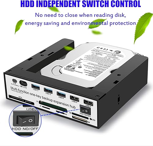 Miniatura 5 de Unidad de disco duro externa SATA USB 3.0 a 2.5" y 3.5" sin herramientas para estación de acoplamiento HDD, compatible con función de copia de