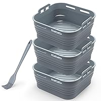 Alyvisun Teglia Silicone per Friggitrice ad Aria con Pennello per Olio