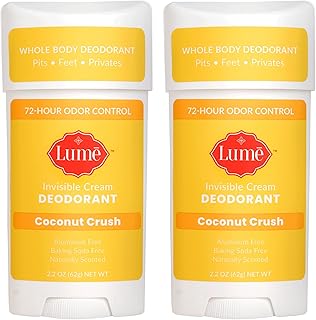 Lume Natural Deodorant - Underarms and Private Parts - Aluminum-Free, Baking Soda-Free, Hypoallergenic, and Safe For Sensi...