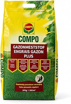 Compo Yabani Ot Engelleyici Çim Gübresi 10 Kg – Granül Çim Bakım Gübresi, Demir İçerikli, 200 m² Alan İçin