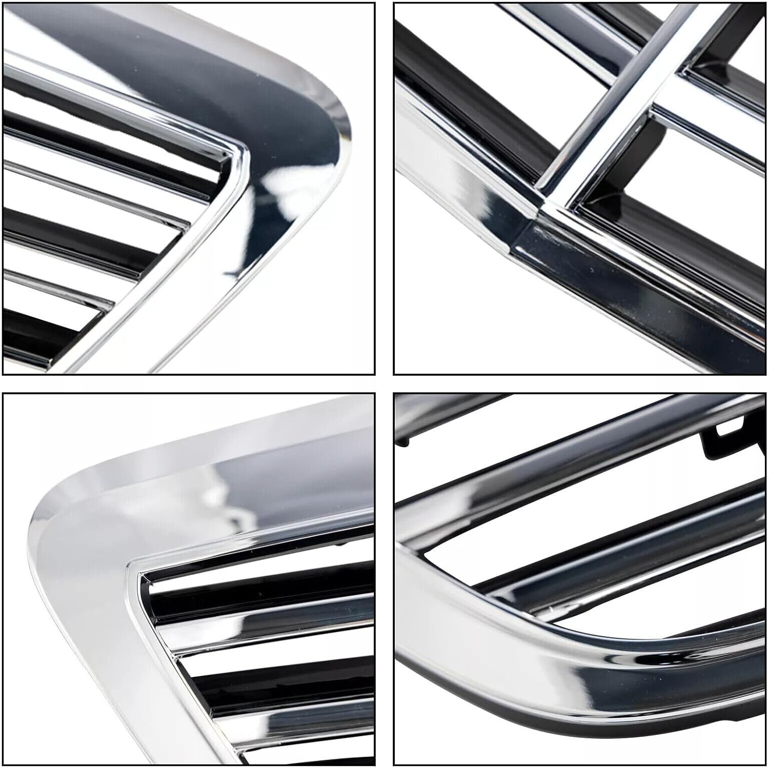 YLT AUTO Front Upper Grille Chrome Grill Fit for 2010-2013 Mercedes Benz S-Class W221 S550 S600 S63 S65 AMG Replacement for 22188000839040