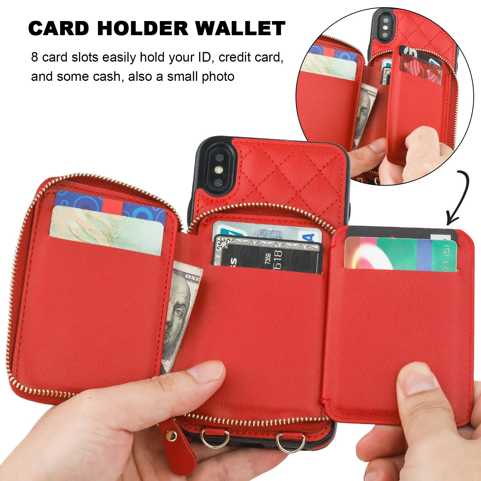 Bocasal Crossbody Wallet Case For IPhone 13 Mini, RFID - View #5