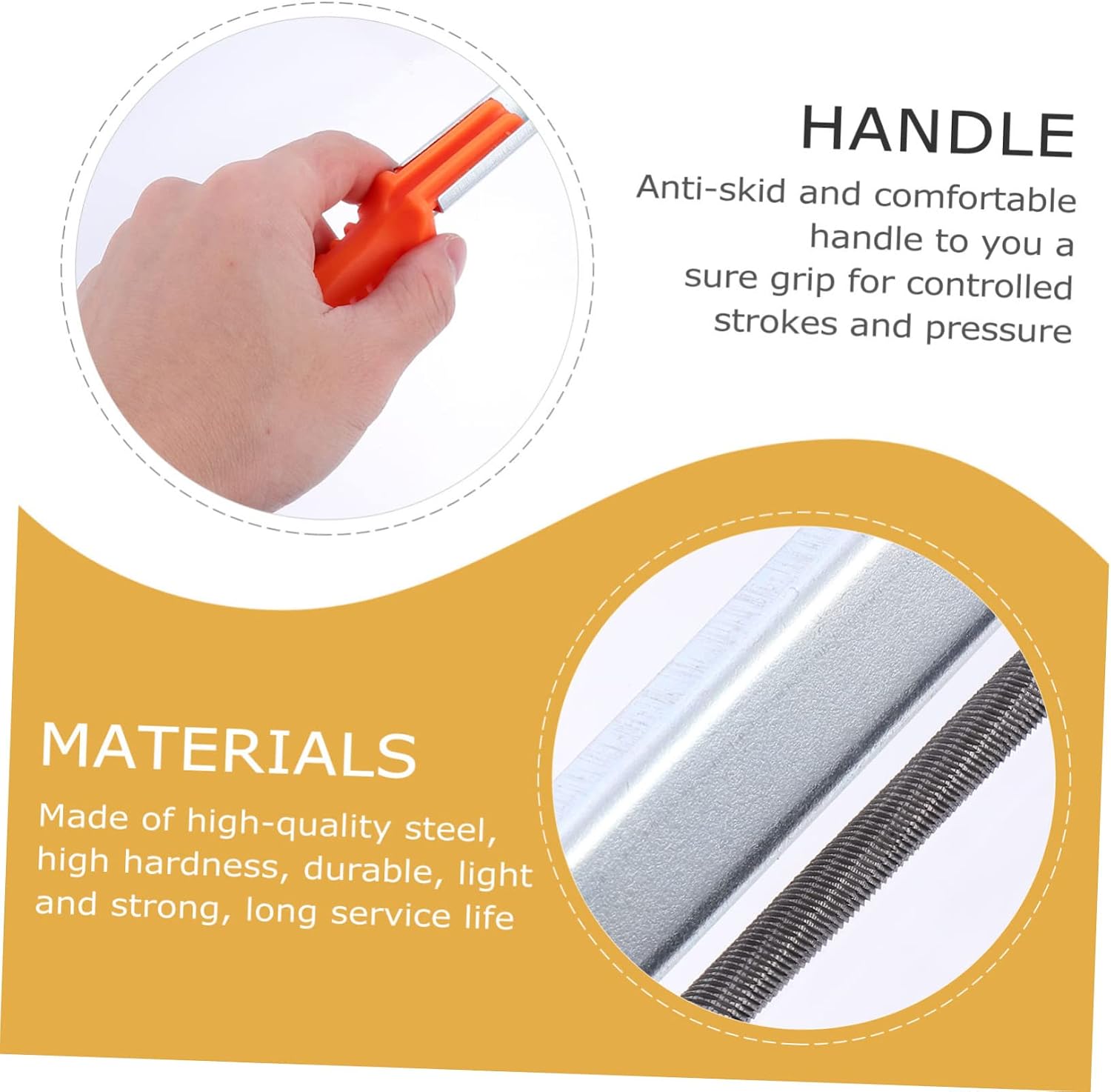 POPETPOP 2pcs High Strength Rasp File Multifunctional Metal Craft Hand Tool Polishing Tool for Carbide