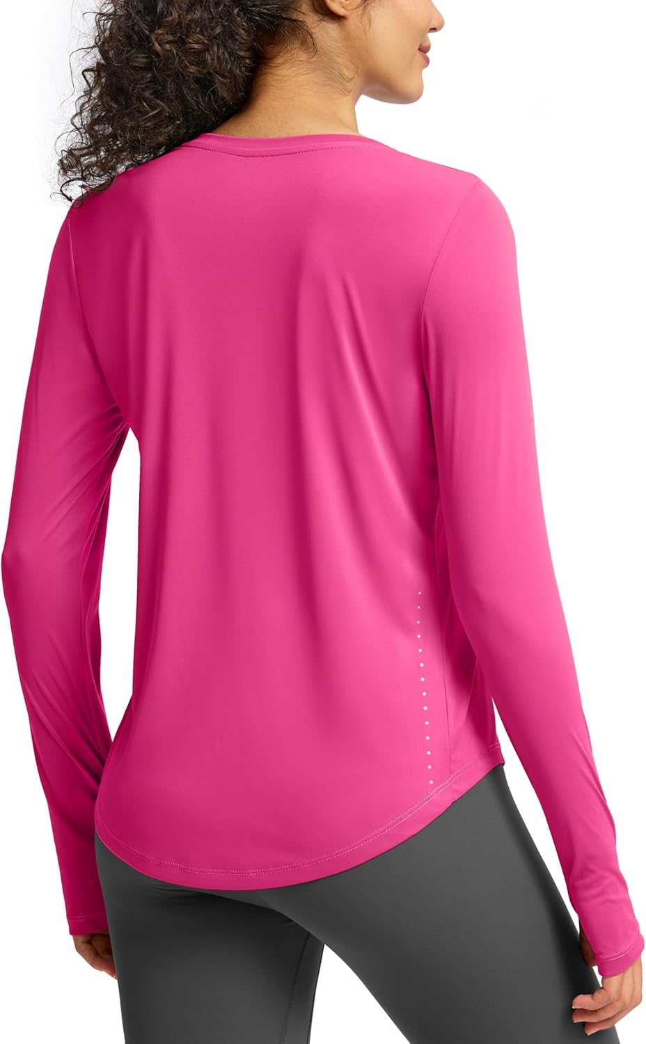 Soothfeel Lightweight Long Sleeve Workout Tops for Women Gym Running Athletic UPF 50+ Sun Shirts Tees Moisture Wicking S Rose Pink