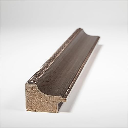 Miniatura 7 de ArtToFrames 11 x 14 pulgadas, marco de fotos de madera con detalles metálicos, color plateado envejecido, WOMD5027-11x14