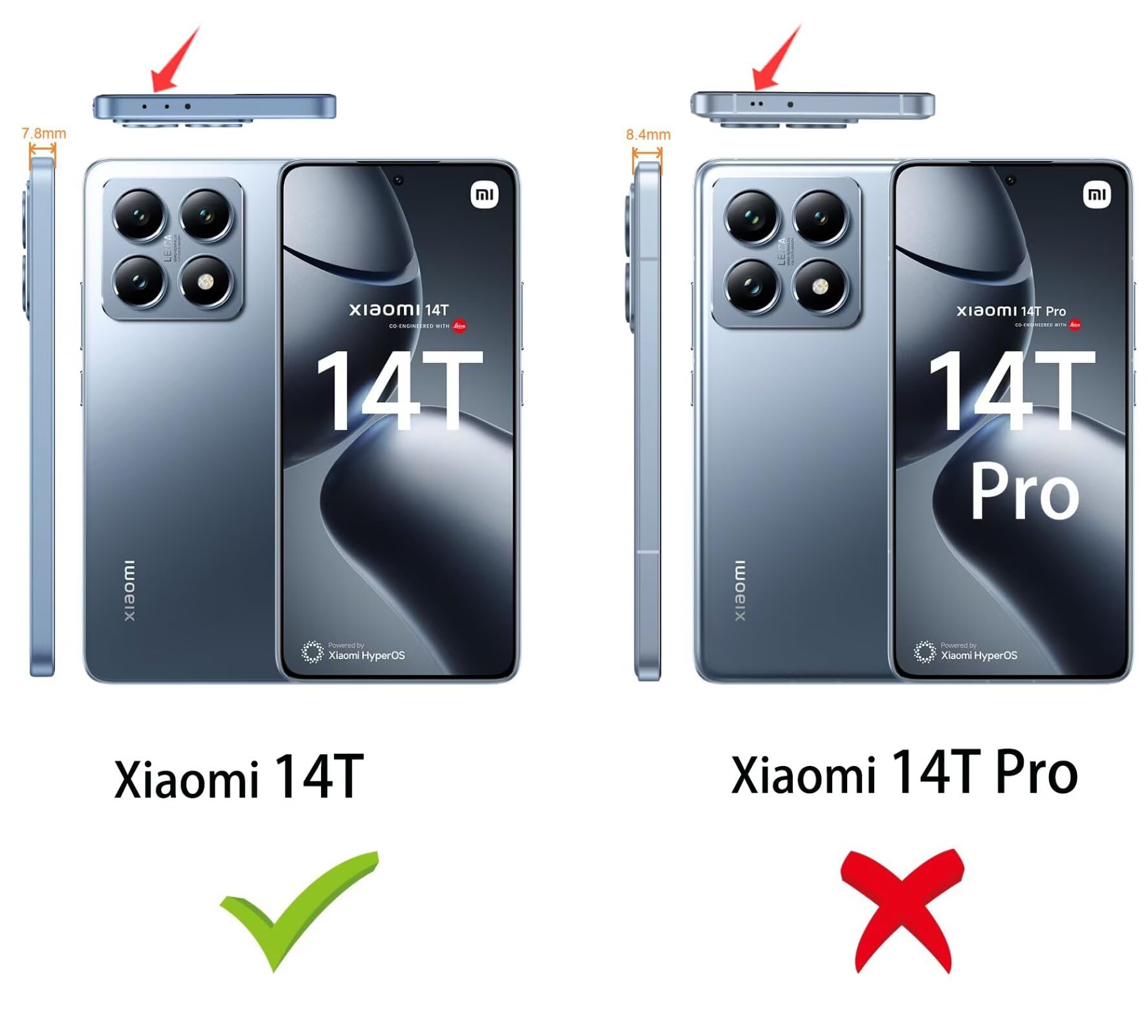 DERHAN Etui do Xiaomi 14T 5G, odporne etui z hartowanym szkłem [2 sztuki] + osłona aparatu [ochrona aparatu], obudowa antywstrząsowa z uchwytem - czarna