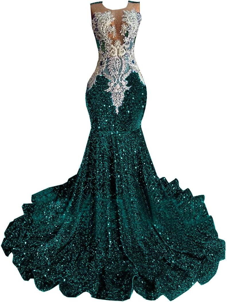Sparkly Prom Dresses Rhinestone Beaded Glitter Sequin Pageant Celebrity Wedding Party Evening Gown