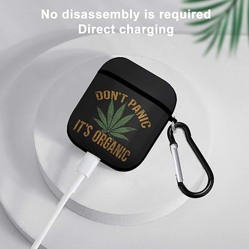Miniatura 5 de Don't Panic It's Organic Weed Airpods - Funda para Apple AirPods 2 y 1, funda de silicona para niños y niñas, con llavero