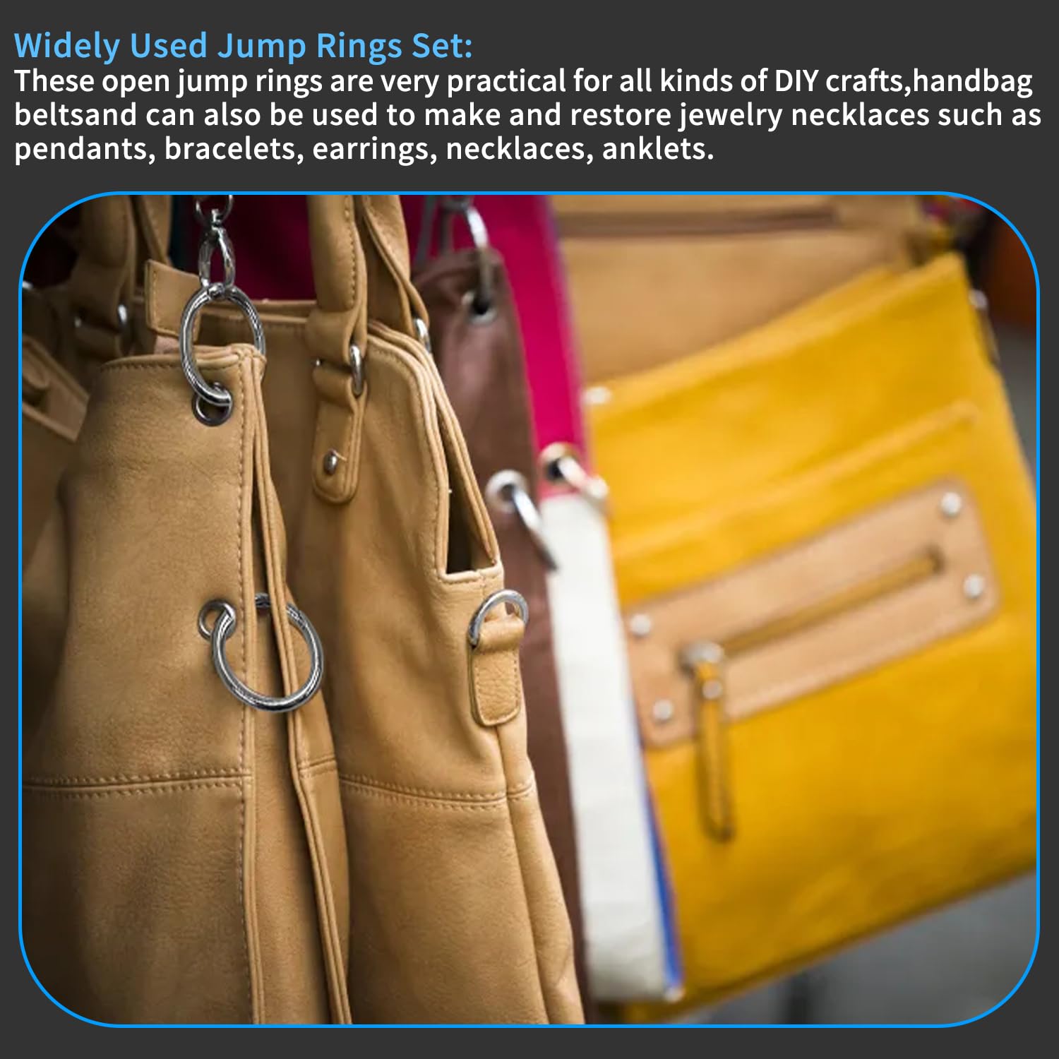 48 Pezzi Anelli A Moschettone Rotondi - Lega Di Zinco, Per Portachiavi, Artigianato, 20-33 Mm - Foto 4