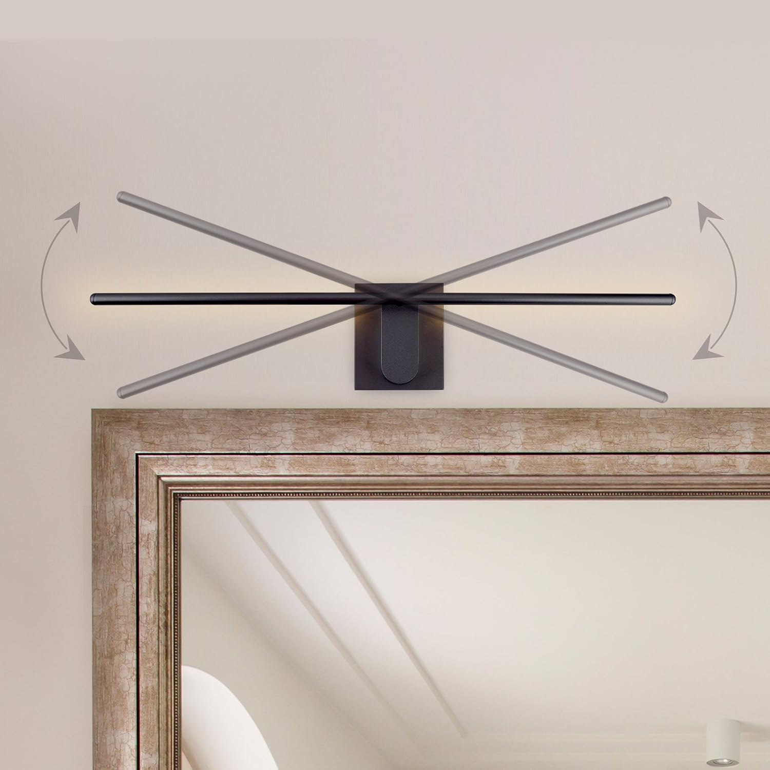 80% Off Discount VONN Wezen VMW19100BL 28 Swivel ADA Compliant Wall Sconce Lighting Fixture in Black Integrated LED, 28.25 L x 3 D x 6 H