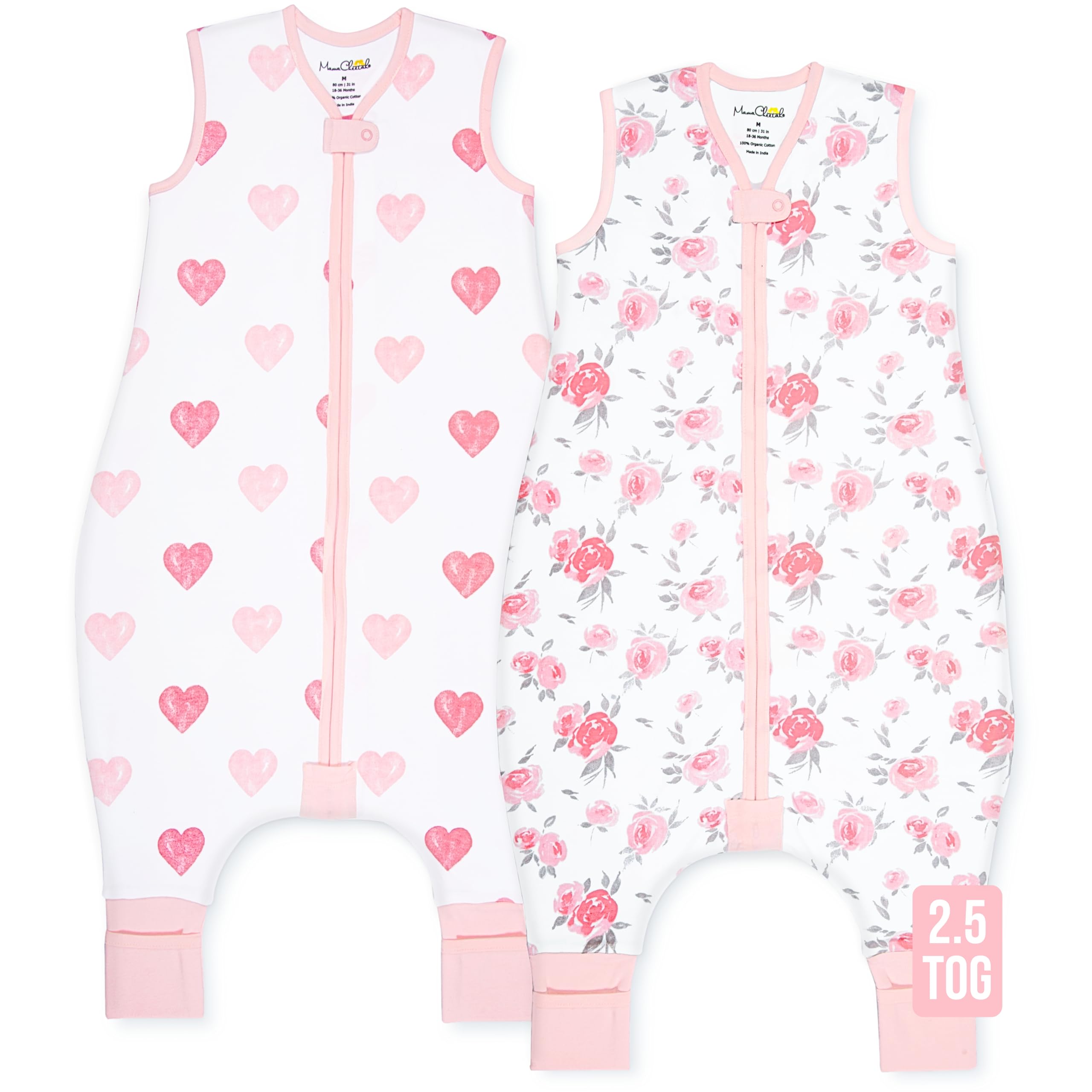 Mama Cheetah Baby Sleep Sack 1.0 TOG, Organic Cotton Baby Wearable Blanket with Two-Way Zipper, Swaddle Transition Sleeping Bag, All-Season Sleep Sack for Infant Toddler Boy Girl, 6-12 Months, 1-Pack — view 51