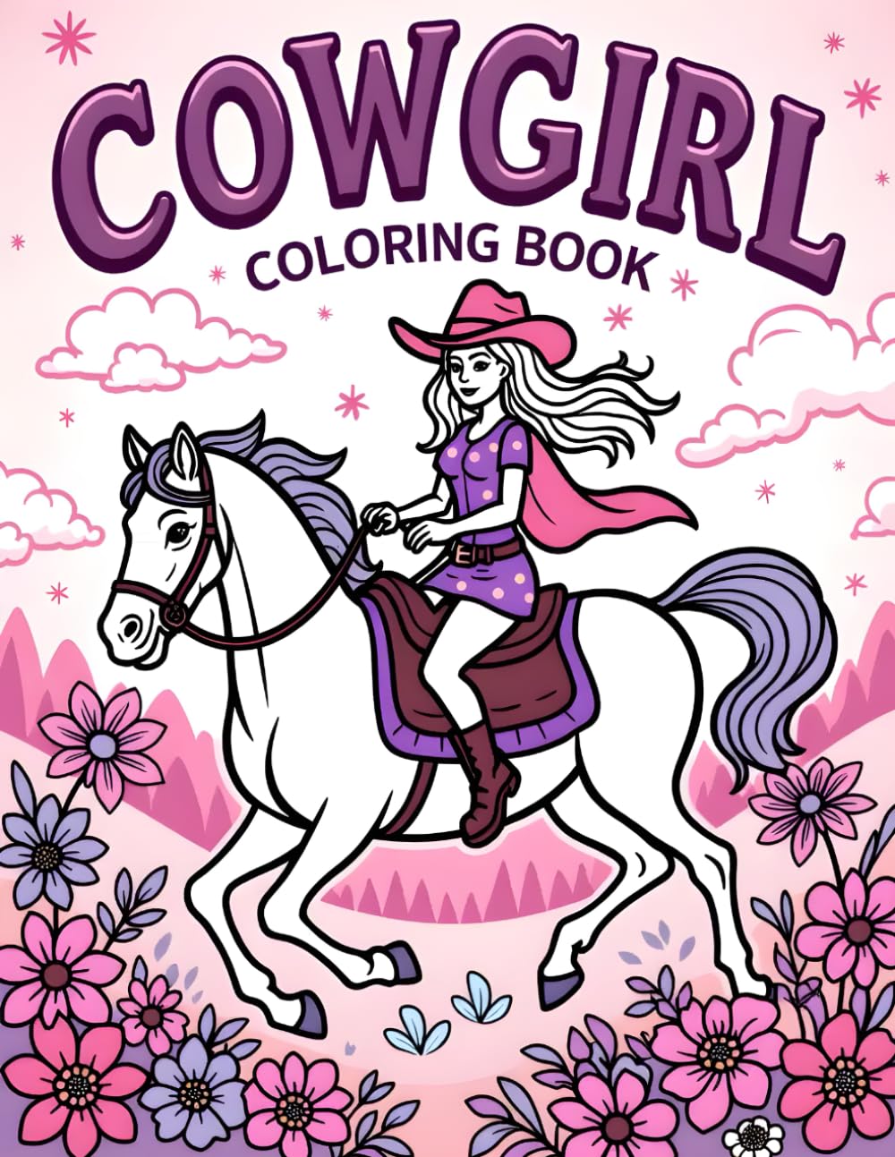 Cowgirl coloring book