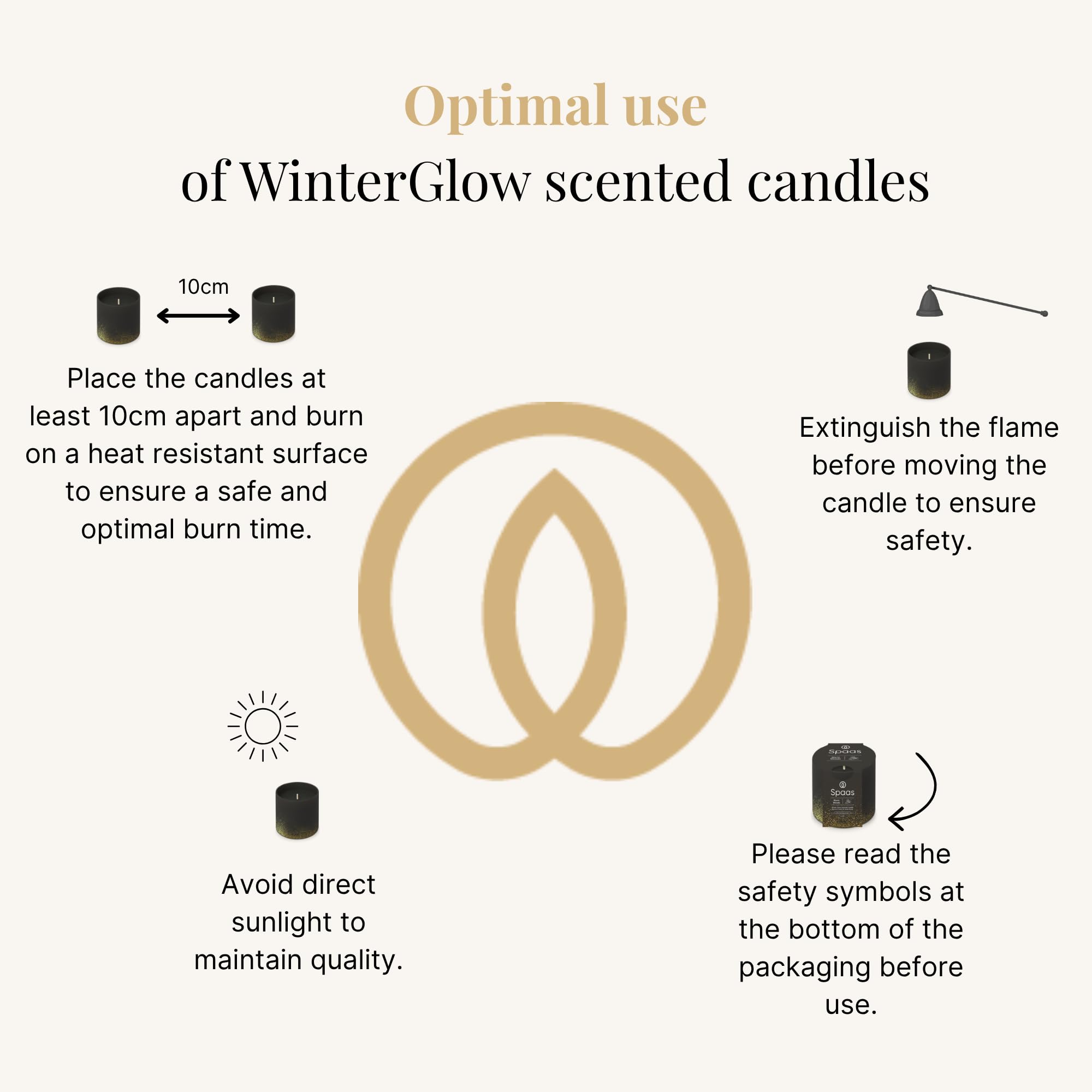 Spaas 6 WinterGlow-Duftkerzen, ± 35 Stunden, Fichtenwald und Zedernholz