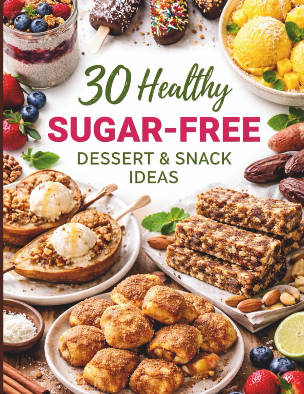 30 Healthy Sugar-Free Dessert Snack Ideas: Cookbook with Simple, Delicious, Balanced Recipes for Desserts without Added Sugar (Eat Well, Feel Better Recipes)