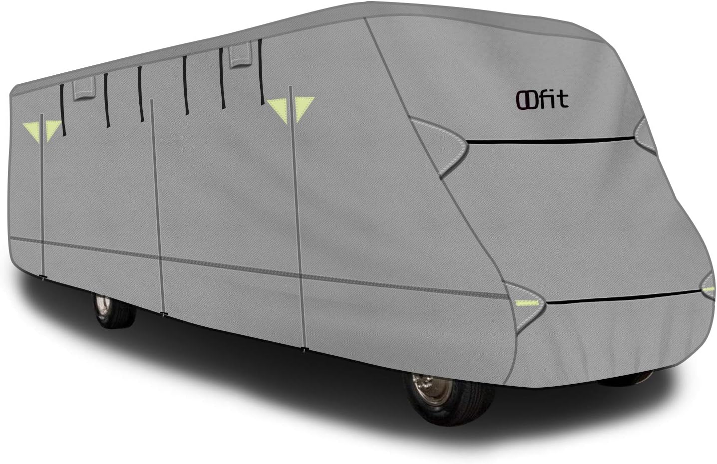 OOFIT Extra-Thick 4-ply Class C Motorhome RV Cover, Fits 23 '- 26' RVs, Breathable Weather-Proof Motohome Cover with Adhesive Repair Patch & Storage Bag