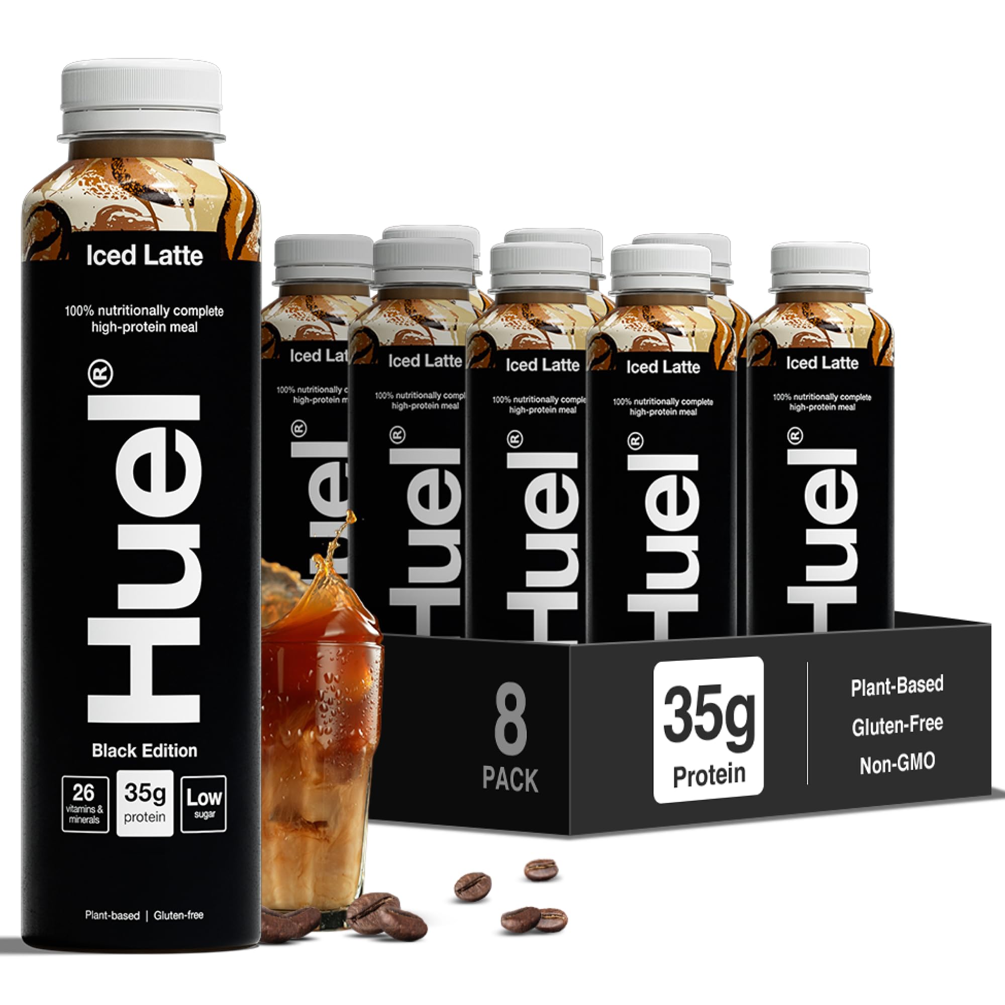 Huel Black Edition RTD | 8x500ml 35g Protein | Iced Latte